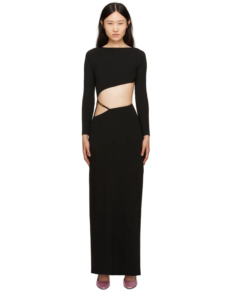 GCDS Black Bling Maxi Dress Black