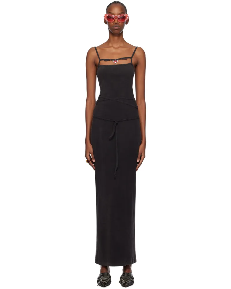 OTTOLINGER Gray Cutout Maxi Dress Black