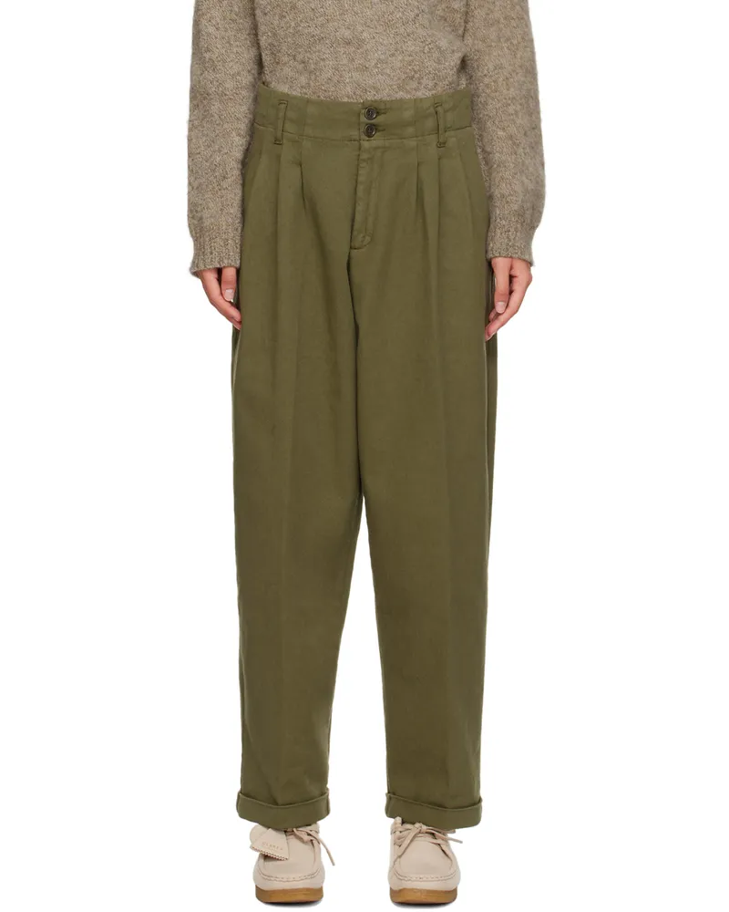 YMC Khaki Keaton Trousers 30-olive
