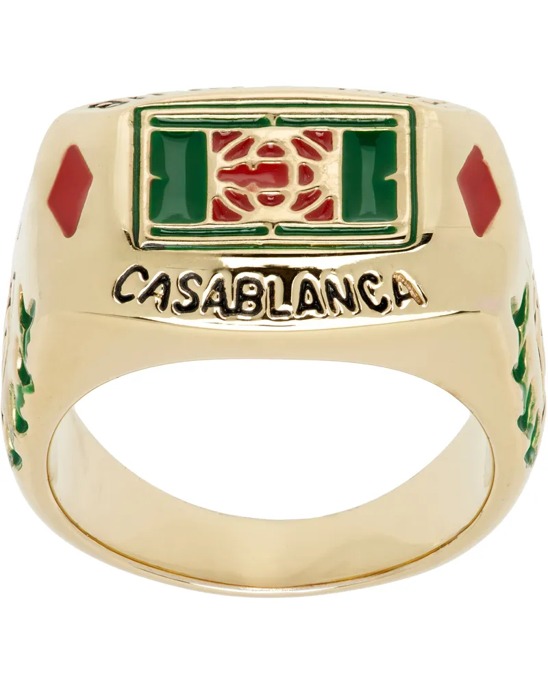Casablanca Paris Tennis Club Ring Gold