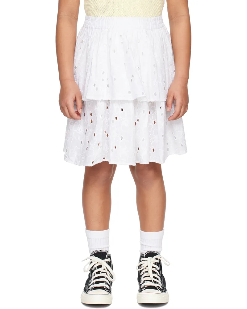 Molo Kids White Brigitte Skirt 0