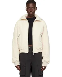 Heliot Emil Beige Tribus Bomber Jacket Stone