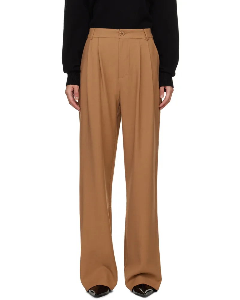 Anine Bing Tan Carrie Trousers Brown