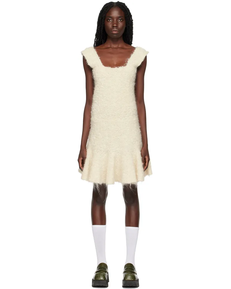 Jil Sander Off-White Square Neck Minidress 106