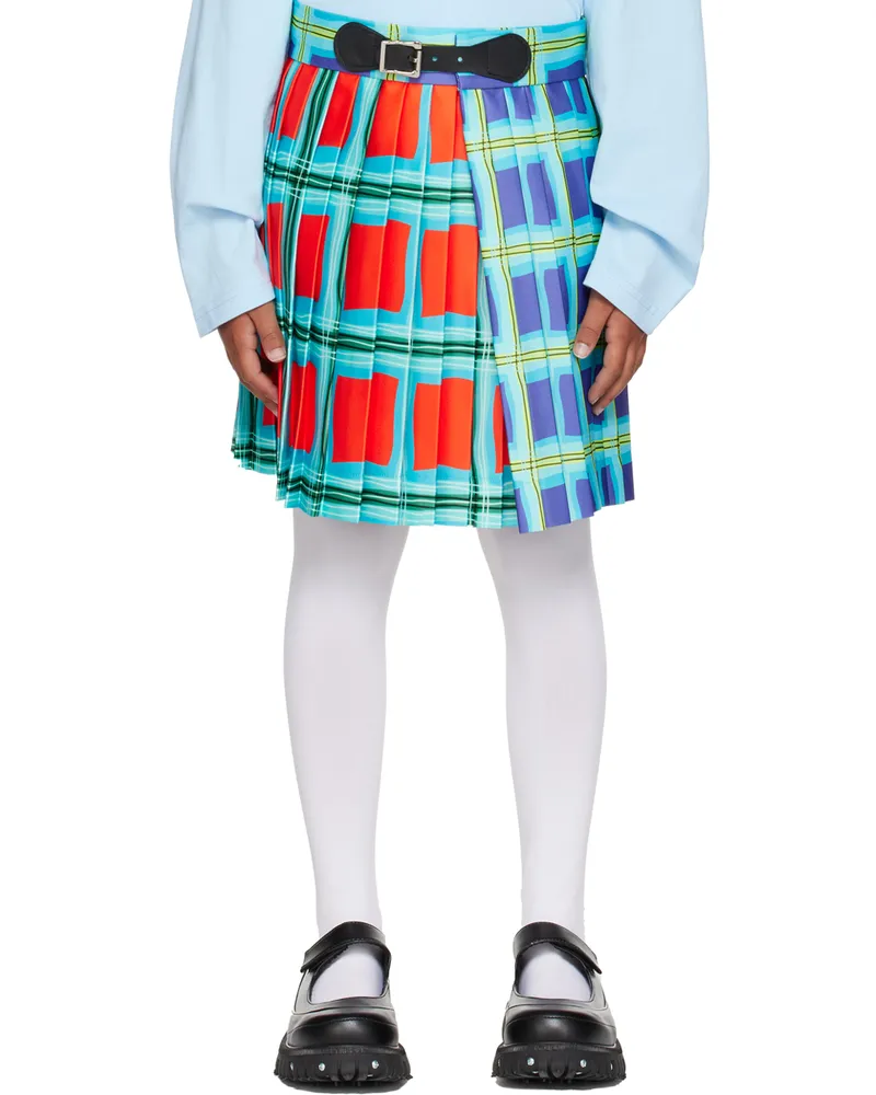 Charles Jeffrey Loverboy Kids Multicolor Check Skirt Scrsta