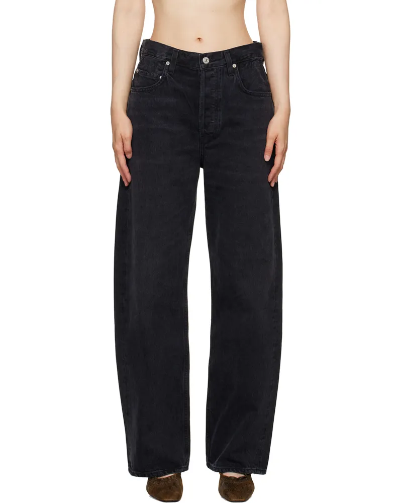 Citizens of humanity Black Gwendoline Scrunch Jeans Anthrocite