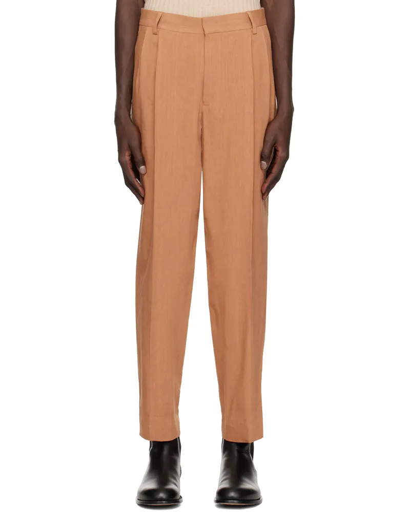 Dries van Noten Tan Pleated Trousers 102