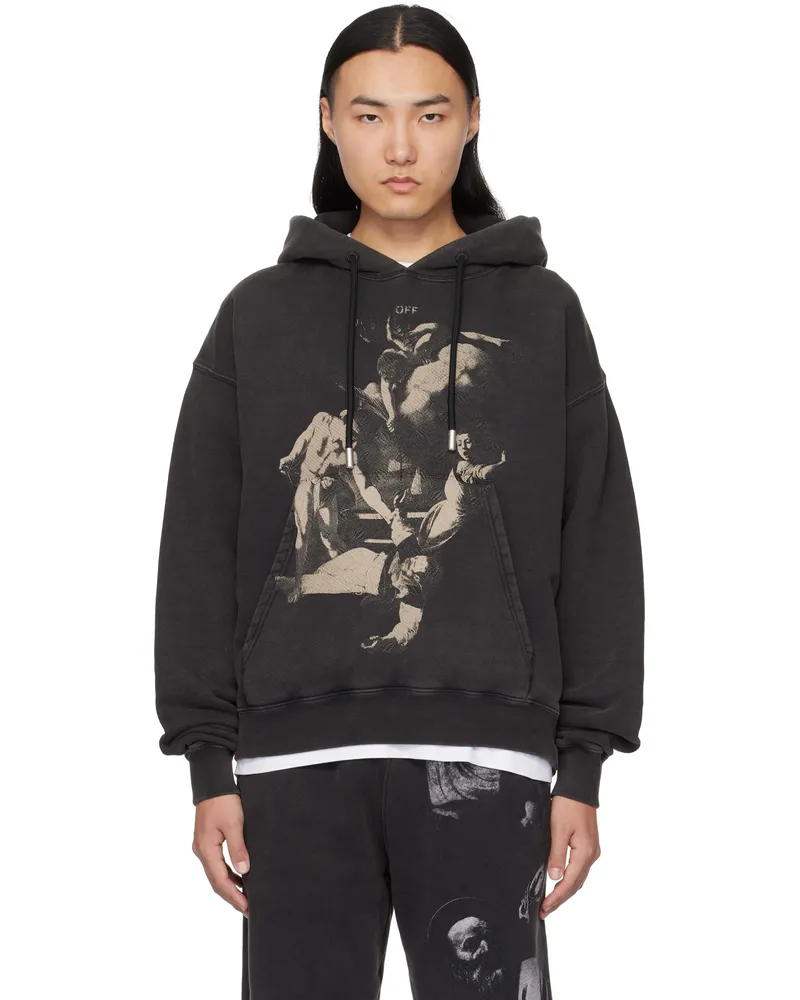 OFF-WHITE Black Martyrdom Skate Hoodie Vintage