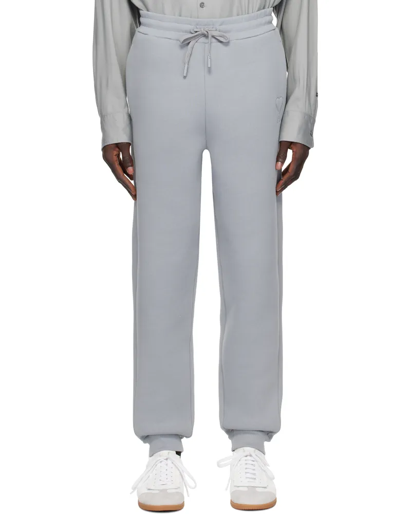 AMI Paris Blue Ami de Coeur Sweatpants Clay