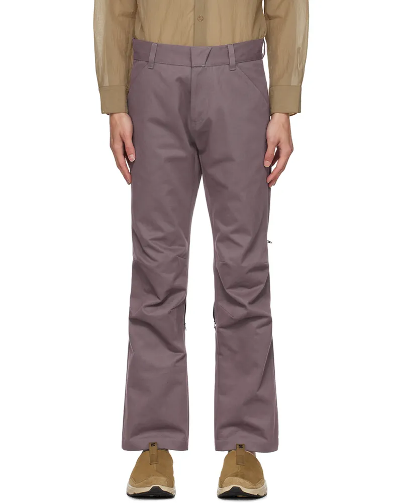 Olly Shinder Purple Zip Trousers Purple