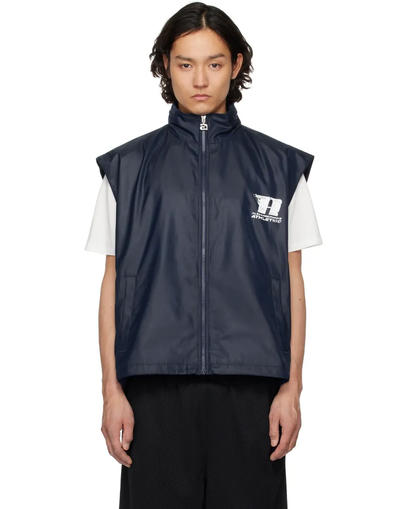 Alexander Wang Navy Oversize Canvas Vest Navy