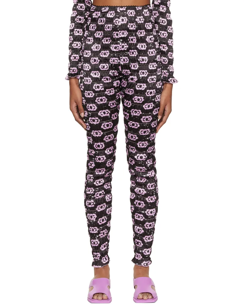 Amy Crookes Black Shirred Leggings 0917