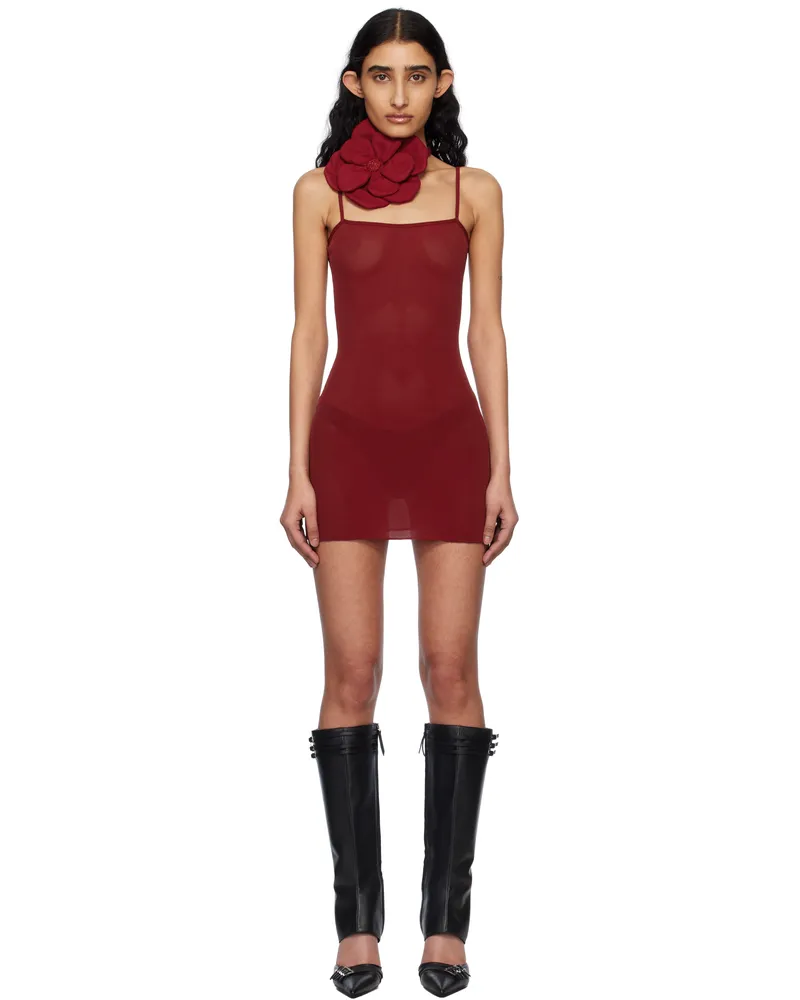 Fancì Club Red Sawft Bodycon Minidress Red