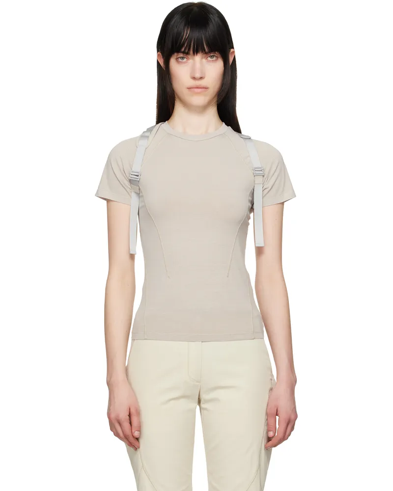 Hyein Seo Beige Dyed Backstrap T-shirt Sand