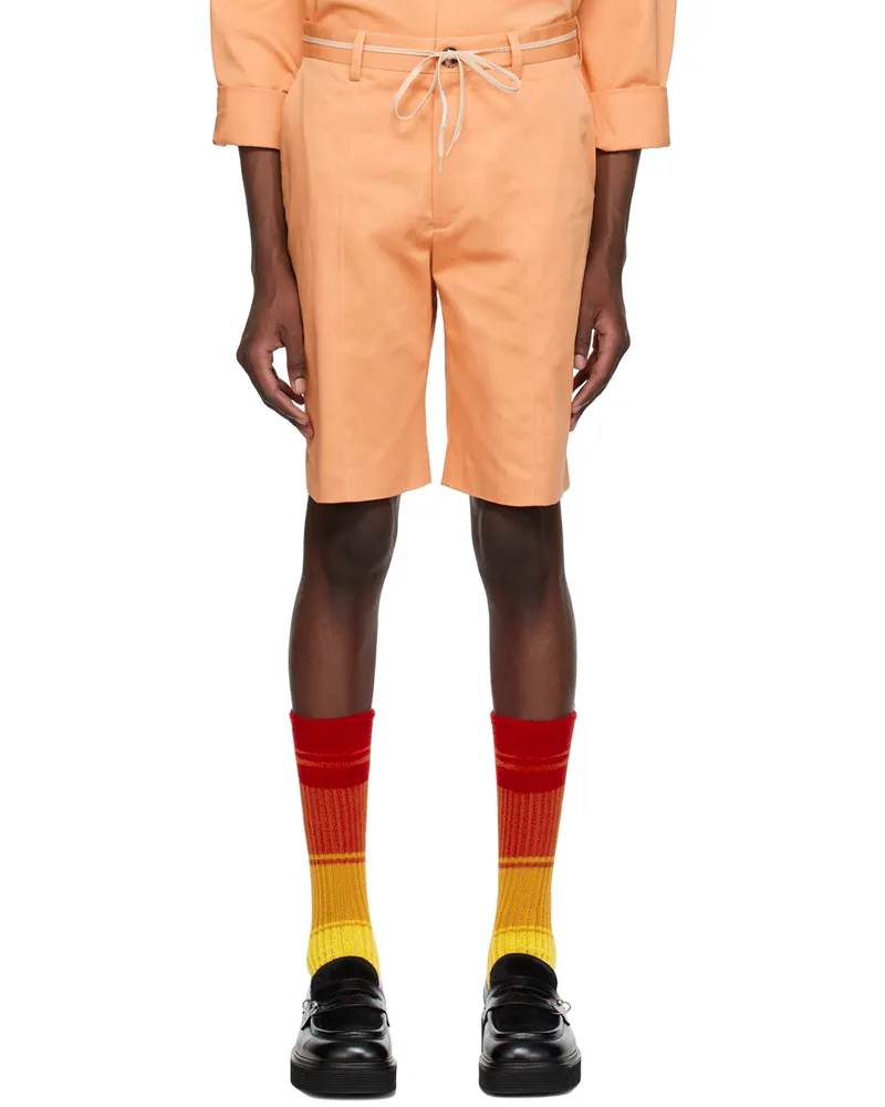 Marni Orange Drawstring Shorts 00r08