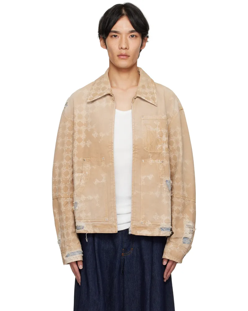 Amiri Beige Repair Work Jacket Camel