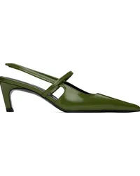 Totême Green 'The Sharp Slingback' Heels Laurel