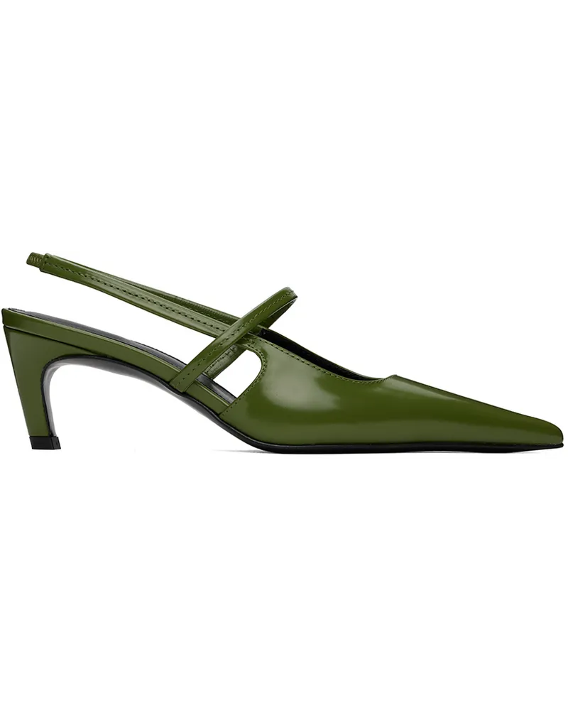 Totême Green 'The Sharp Slingback' Heels Laurel