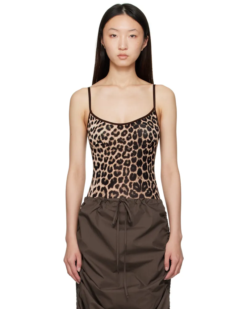 Baserange Brown Emily Bodysuit Leopard