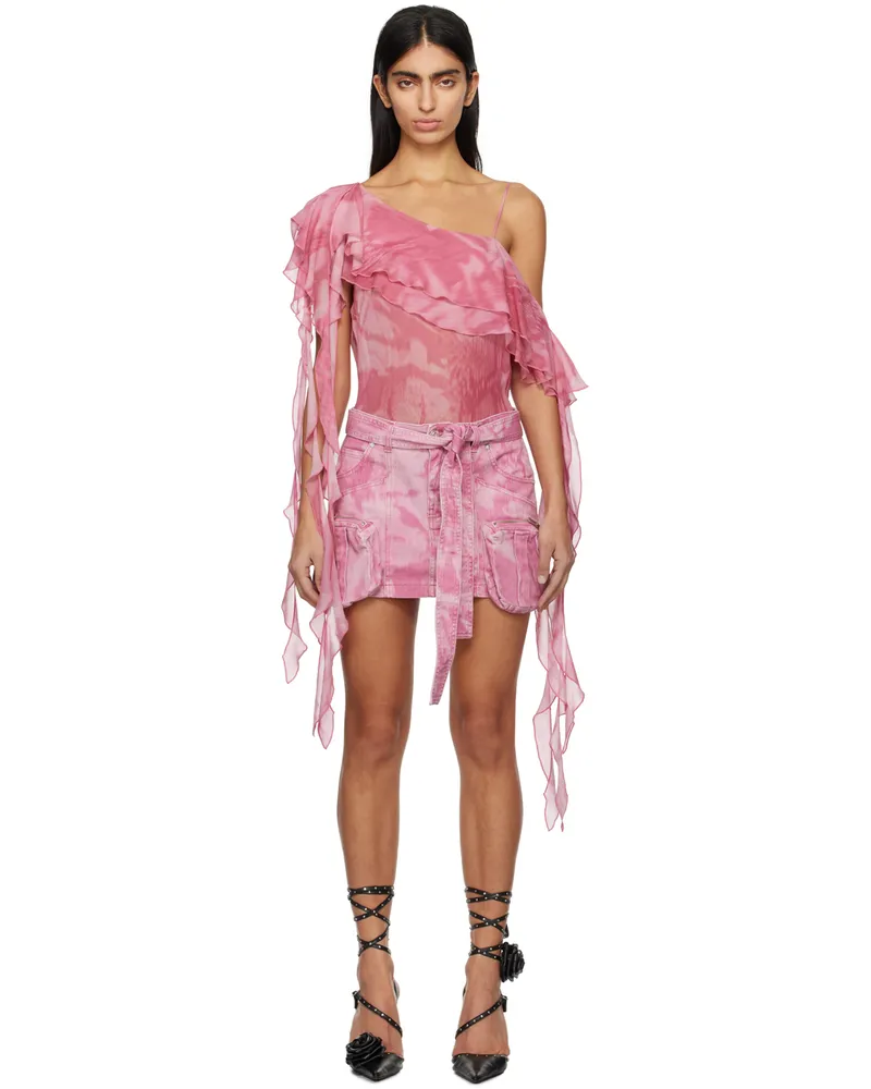 Blumarine Pink Asymmetric Blouse M7421