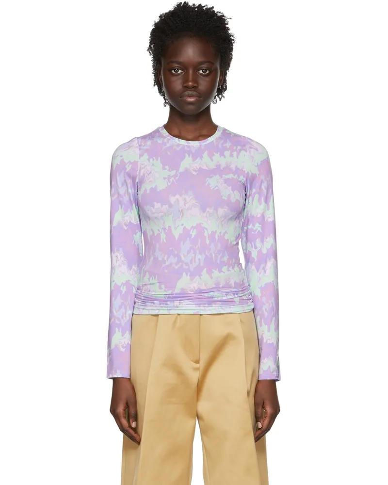 Rokh Purple Polyester T-Shirt 19psychedelicpurple