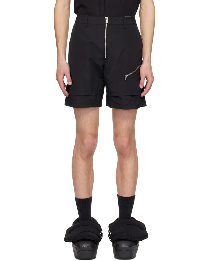 Heliot Emil Black Stratum Shorts Black