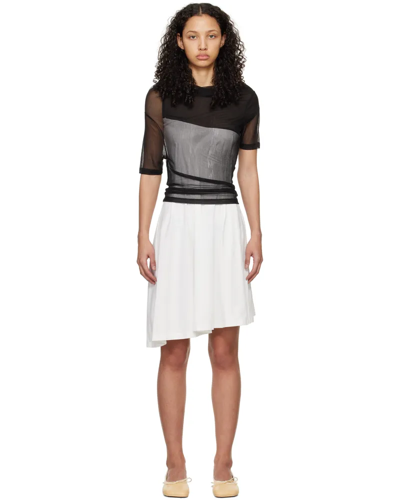 Maison Margiela Black & White Layered Minidress 961