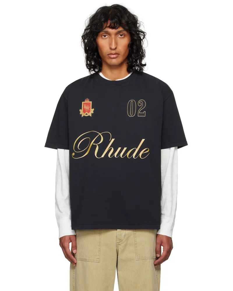 RHUDE Black 'Rhude' Script T-shirt Vtg