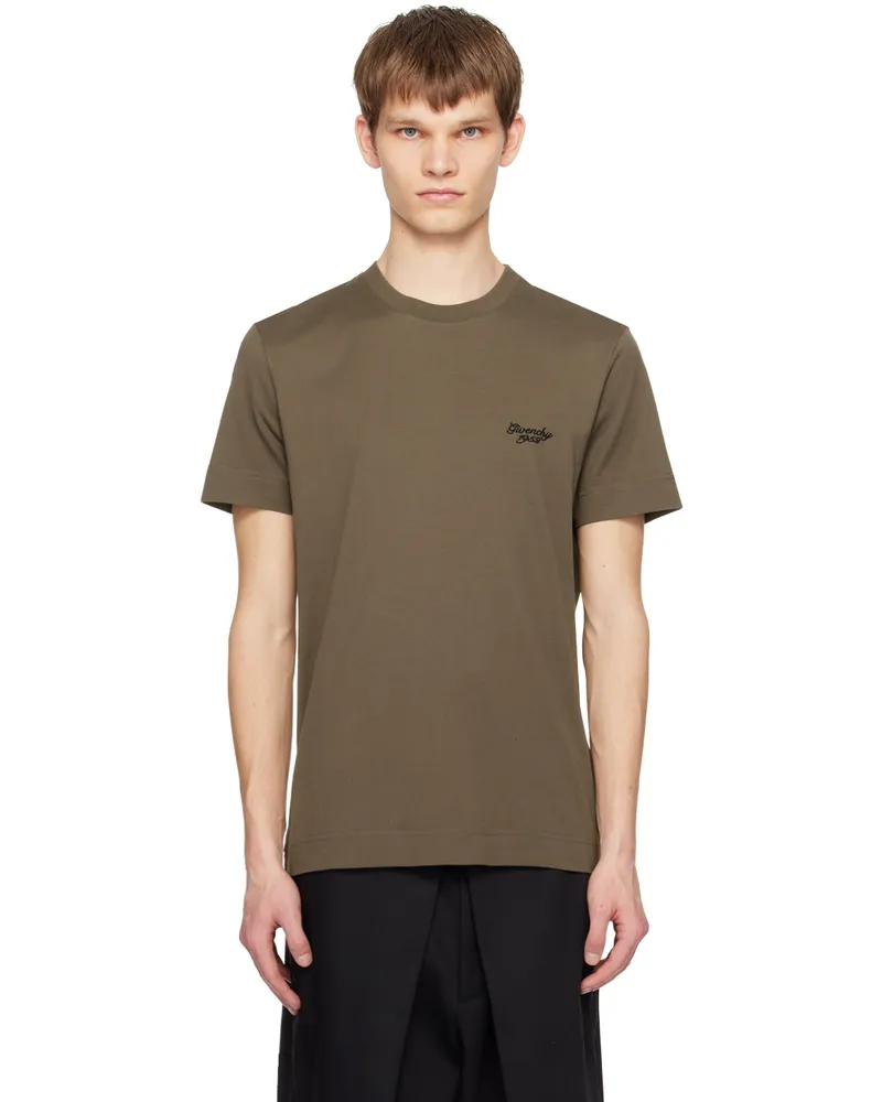 Givenchy Khaki Slim-Fit T-Shirt 305-khaki