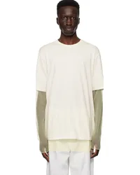 Jil Sander Off-White Layered Long Sleeve T-Shirt Pistacchio