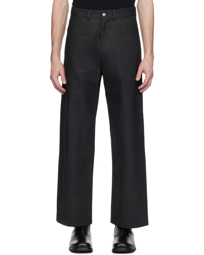 Omar Afridi Black Coated Jeans Brown
