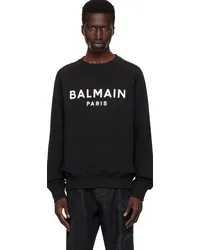 Balmain Black ' Paris' Printed Sweatshirt Eab