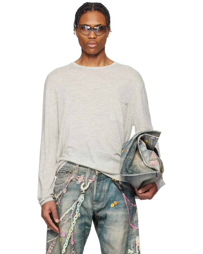 Acne Studios Gray Crew Neck Cashmere Sweater X92