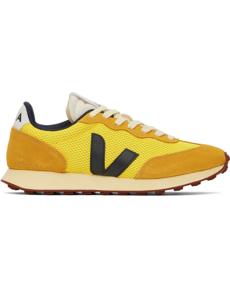 VEJA Yellow Rio Branco II Alveomesh Sneakers Tonic_black