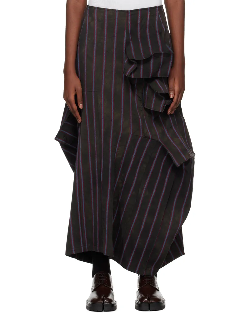 Yohji Yamamoto Khaki R Box Pocket Midi Skirt 1