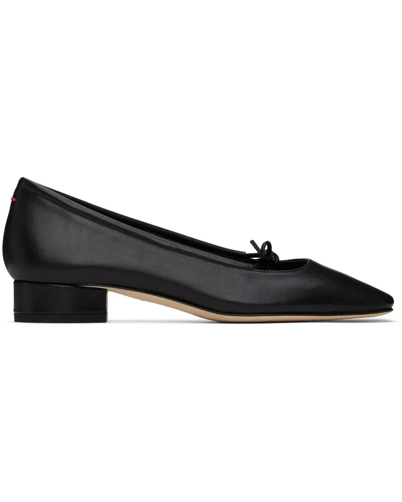 aeyde Black Darya Ballerina Flats Black