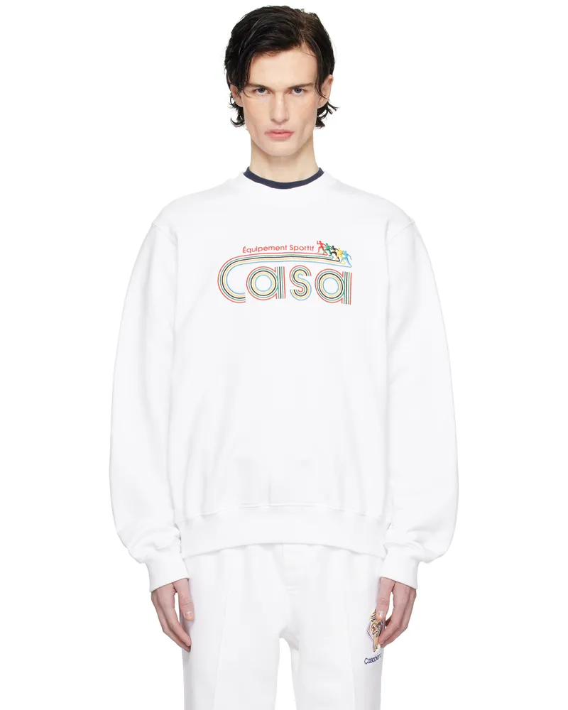 Casablanca Paris Off-White 'Equipement Sportif' Embroidered Sweatshirt Off