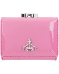 Vivienne Westwood Pink Shiny Patent Small Frame Wallet Gpink