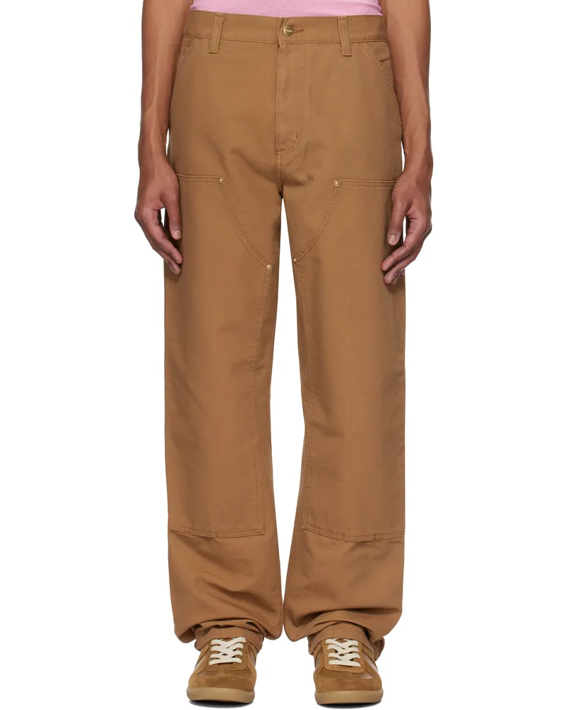 Carhartt WIP Brown Double Knee Trousers Hz02