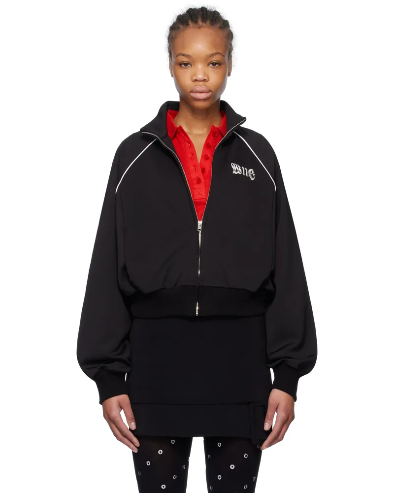 WE 11 DONE Black Logo Track Jacket Black
