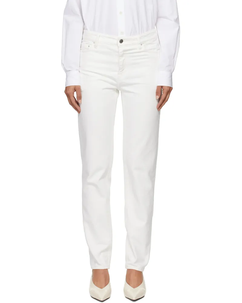 Totême White Low Taper Jeans White