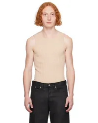 Dries van Noten Beige Cashmere Tank Top Natural