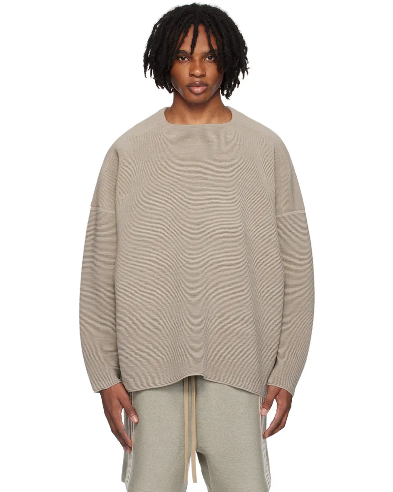 Fear of God Beige Dropped Shoulder Sweater Dusty
