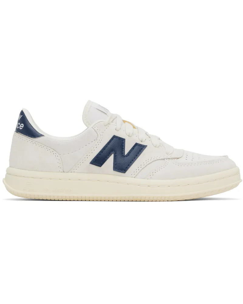 New Balance Off-White & Navy T500 Sneakers Sea