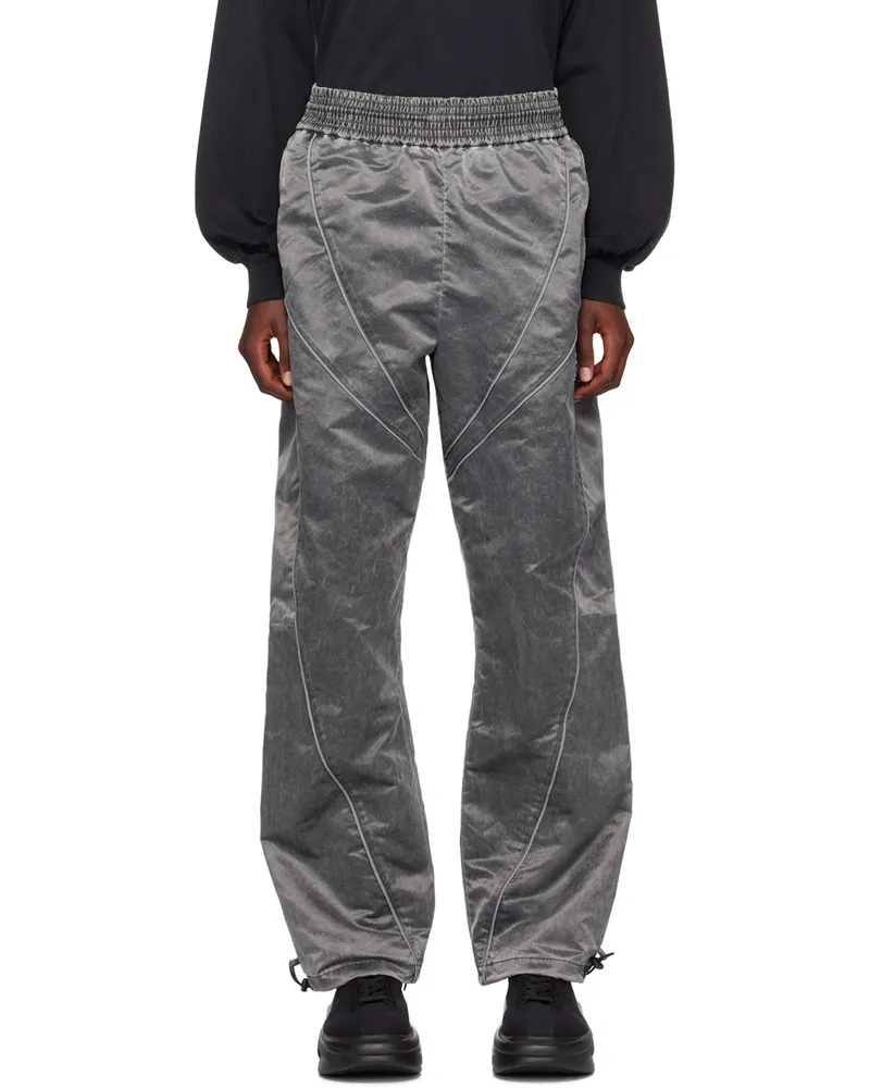 Alexander Wang Gray Piped Track Pants 001black