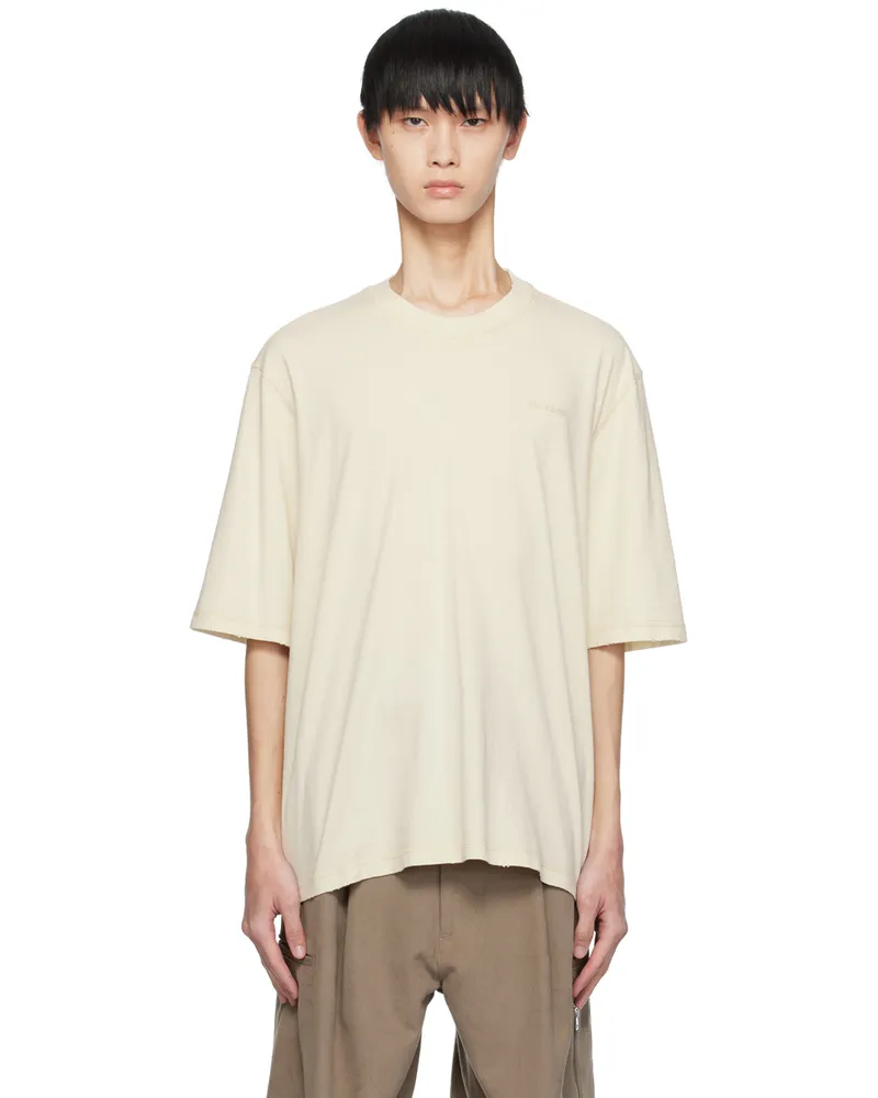 AMI Paris Off-White Fade Out T-Shirt Ivory