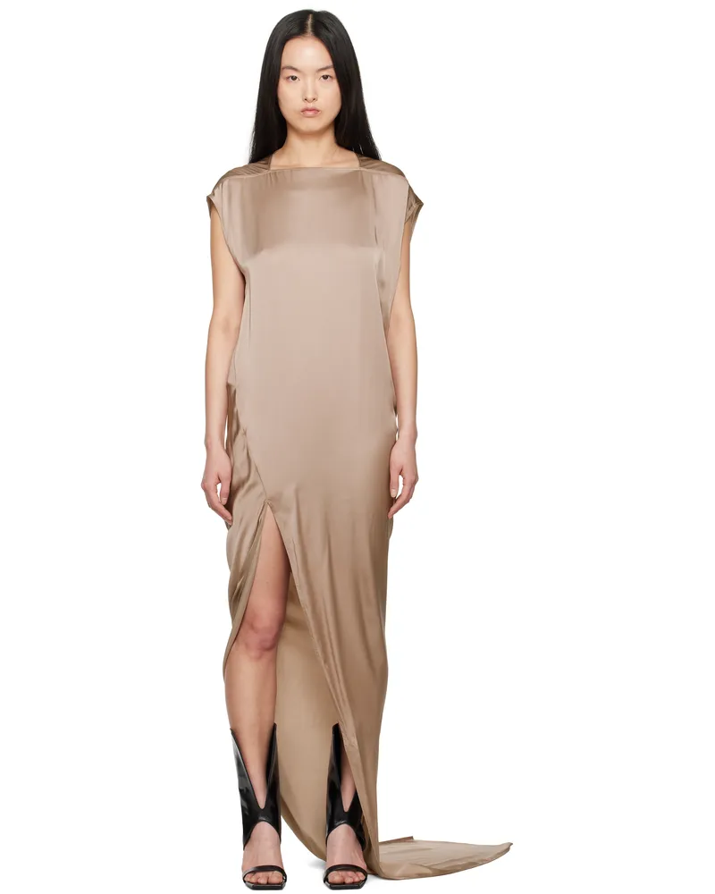 Rick Owens Taupe Hollywood Edfu T Maxi Dress 64