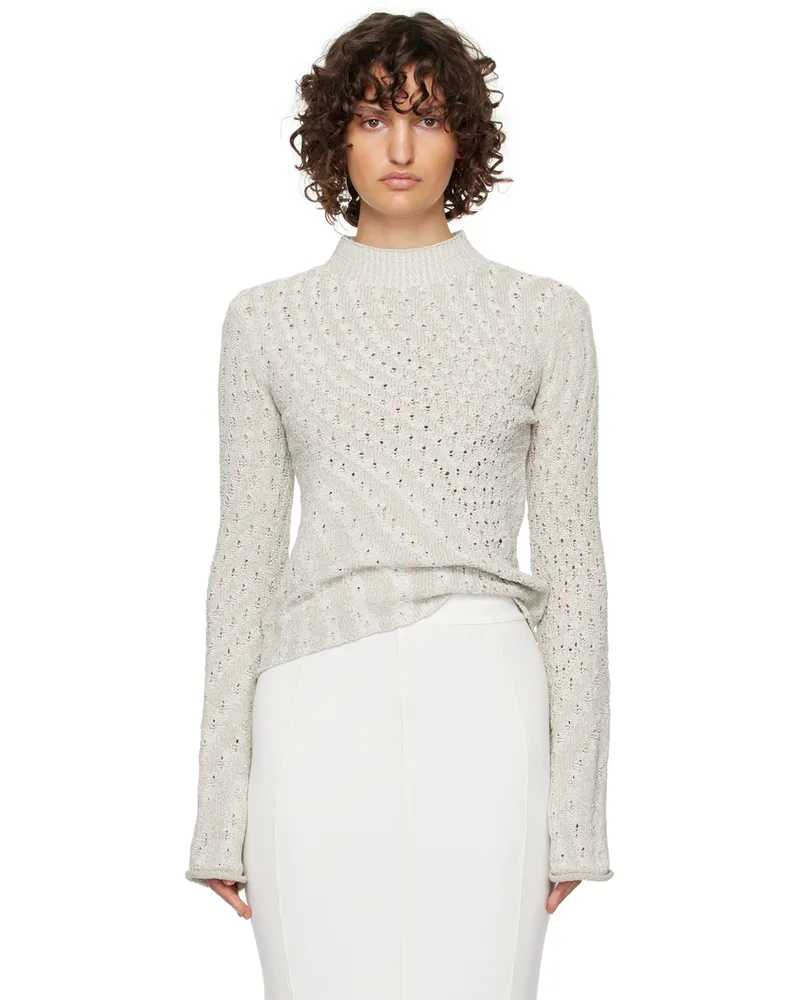 Acne Studios Gray Mock Neck Sweater Pale