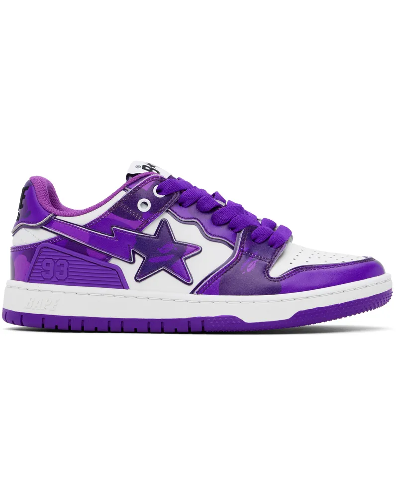 BAPE Purple & White SK8 Sta #1 M2 Sneakers Purple