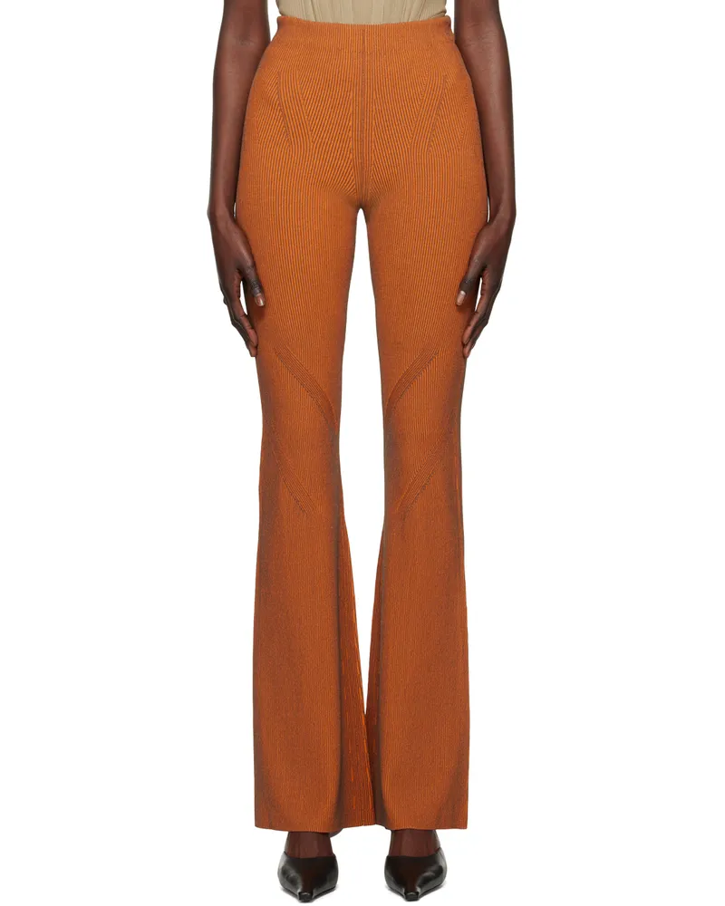 Dion Lee Orange Angled Trousers Safety